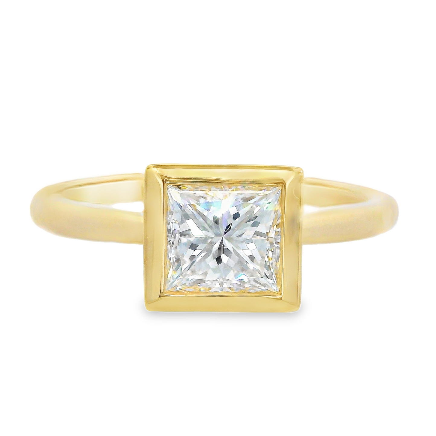14K Yellow Gold - Solitaire Diamond Ring - J38038