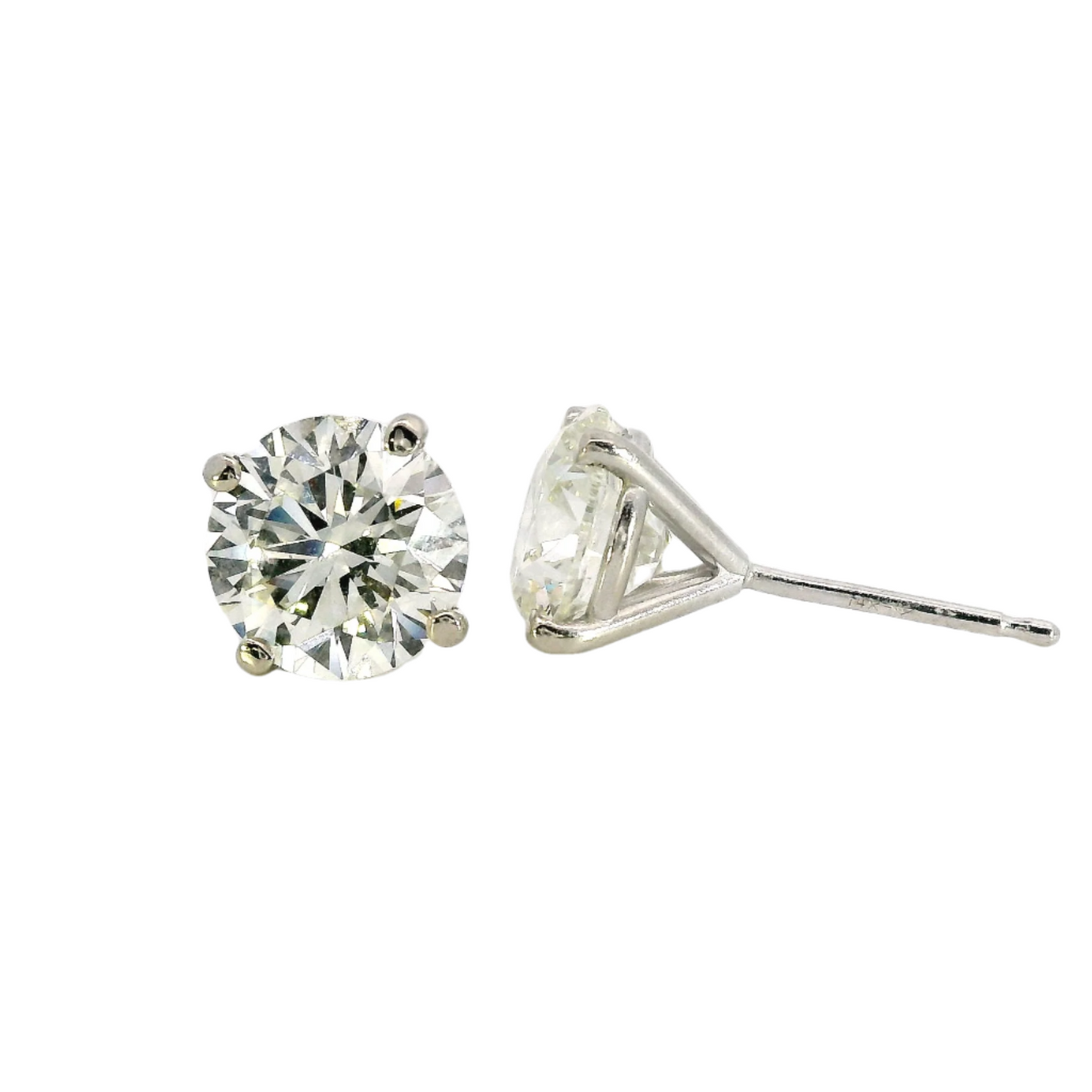 Diamond Stud Earrings - 3.02 ct tw - J38068