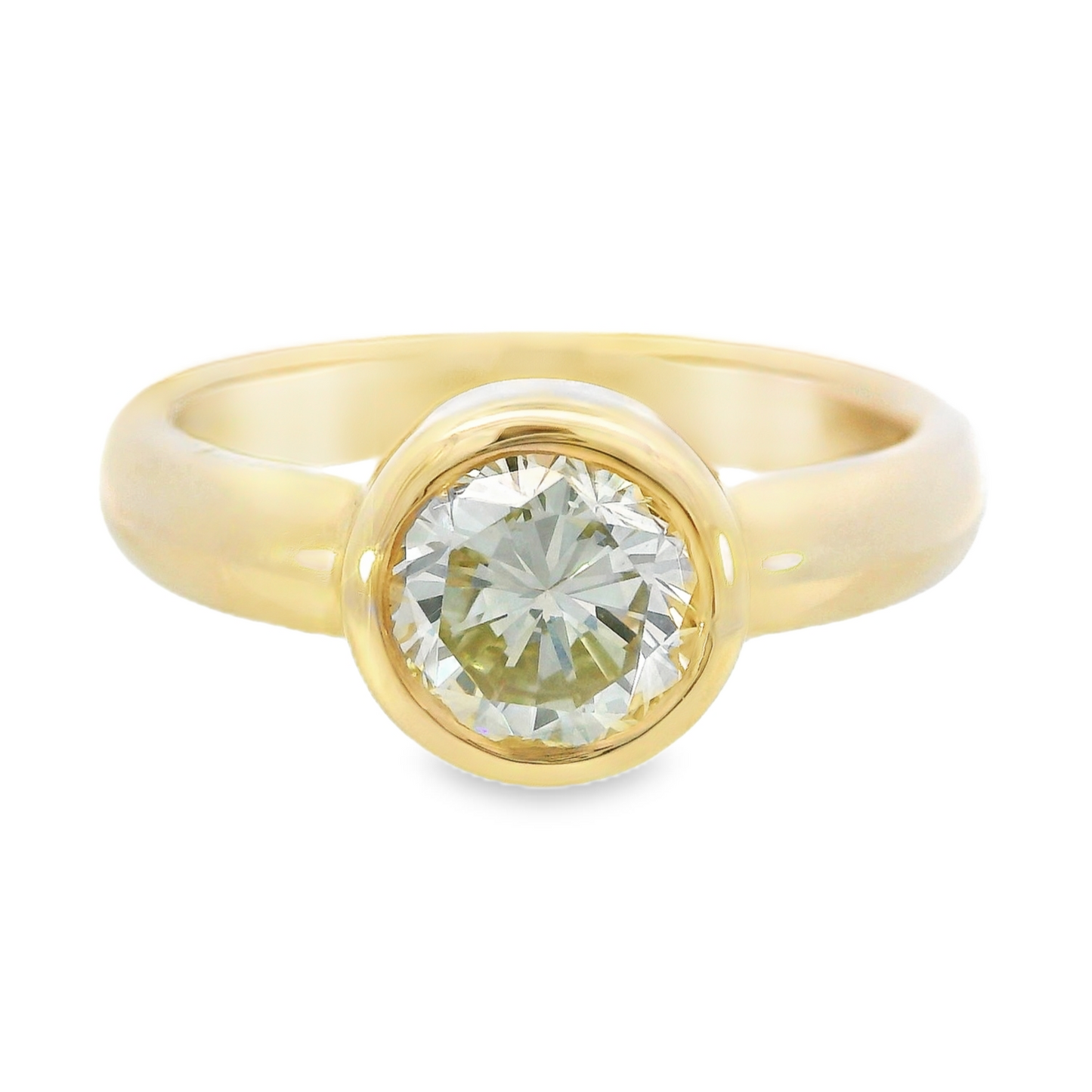 14K Yellow Gold - Yellow Diamond Solitaire Ring - J38080