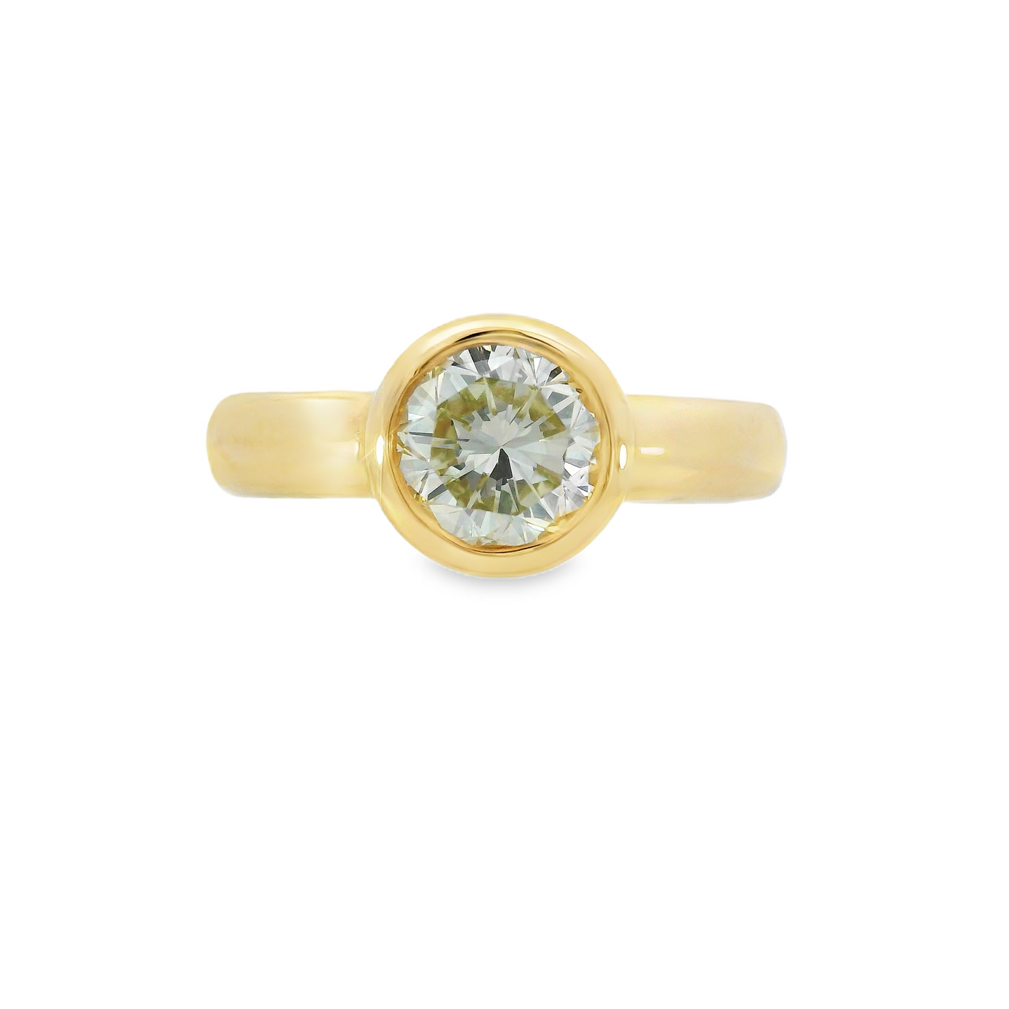 14K Yellow Gold - Yellow Diamond Solitaire Ring - J38080