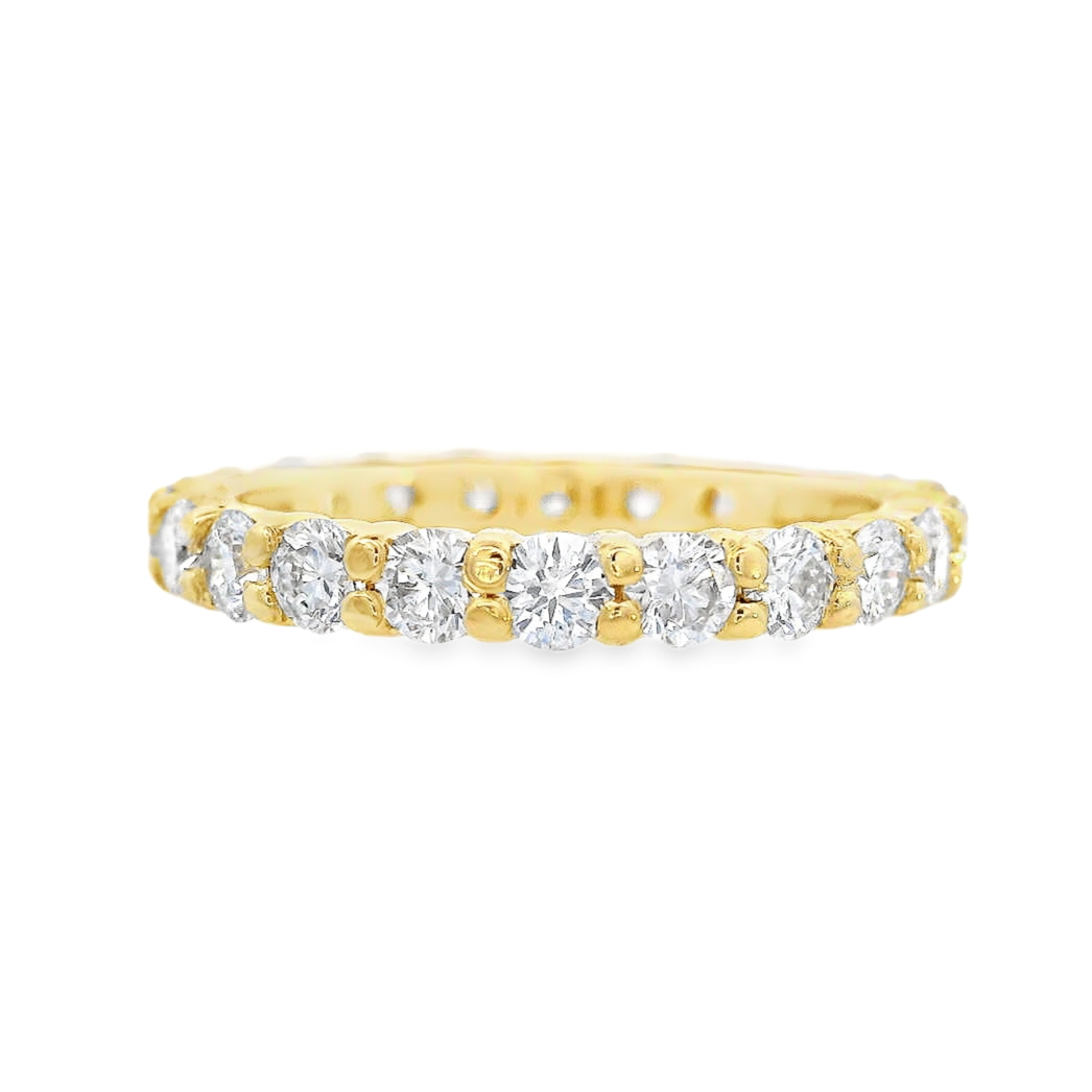 14K Yellow Gold - Diamond Eternity Band - J38113