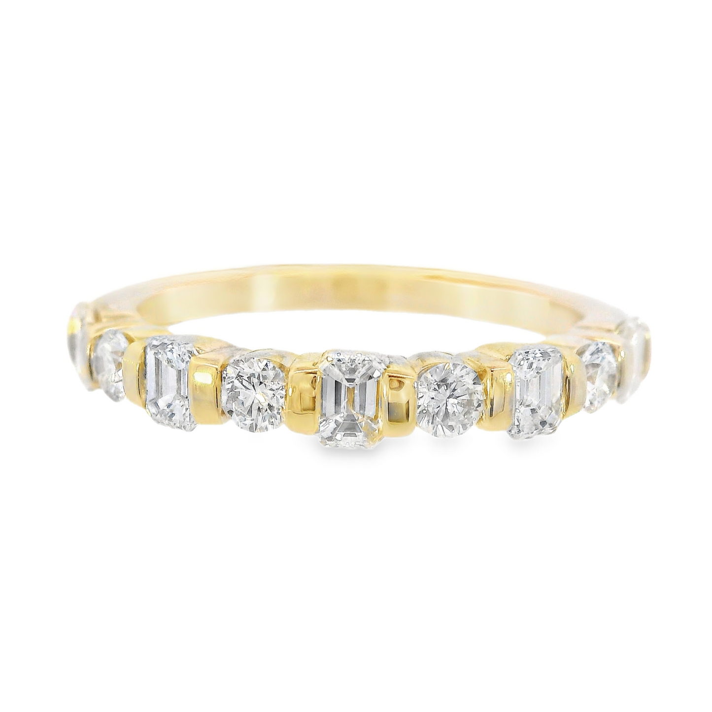 14K Yellow Gold - Diamond Band - J38442