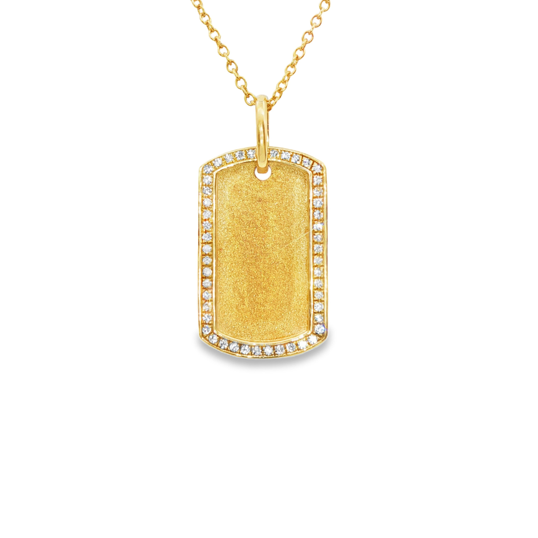 14K Yellow Gold - Diamond Doves Pendant Necklace - J35010