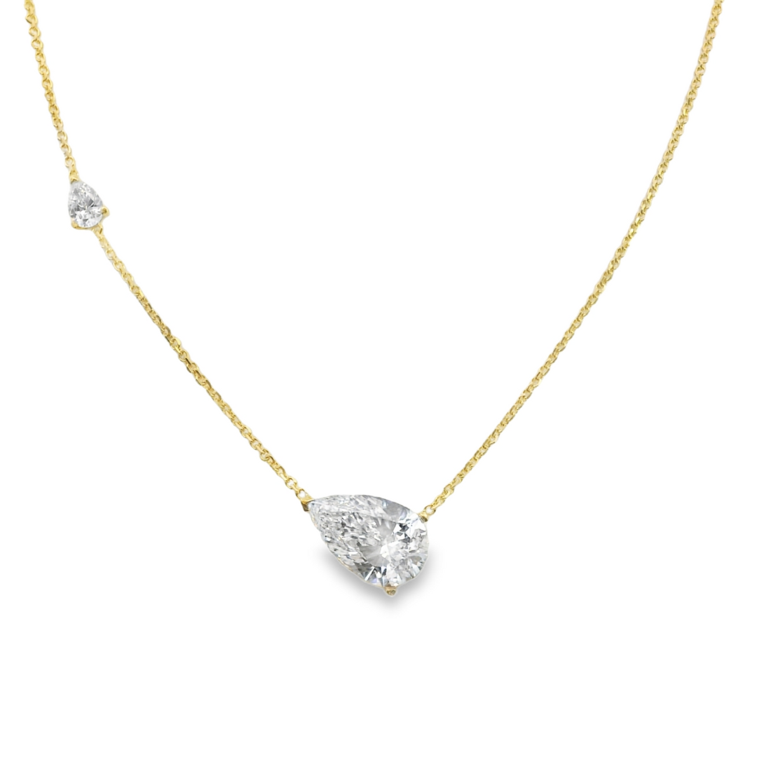 14K Yellow Gold - Lab Grown Diamond Necklace - J37226