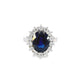 Oval sapphire and diamond ring