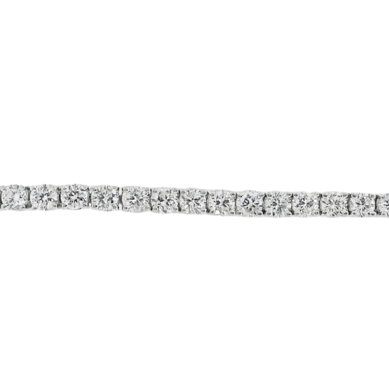 14K White Gold - Diamond Tennis Bracelet - J36575