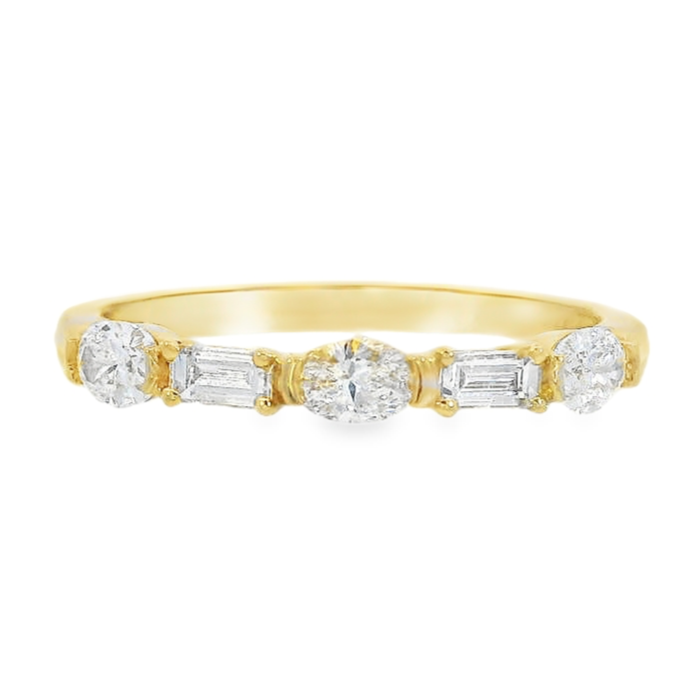 18K Yellow Gold Diamond Band - J37178