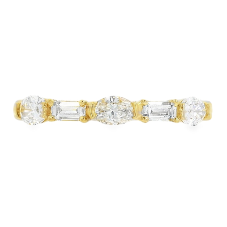 18K Yellow Gold Diamond Band - J37178