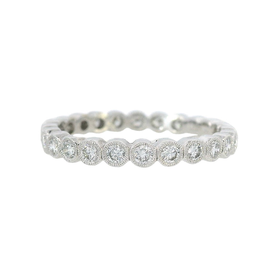 18K White Gold - Diamond Eternity Band - J37562