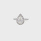 18KW Pear Shape Diamond Engagement Ring-R92594B