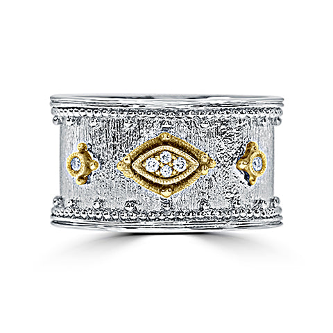 18k Yellow Gold and Sterling Silver Fashion Band - LR8526MX5JJ