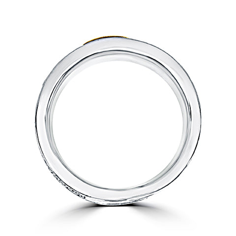 18K Yellow Gold and Sterling Silver - Fashion Band - 16871