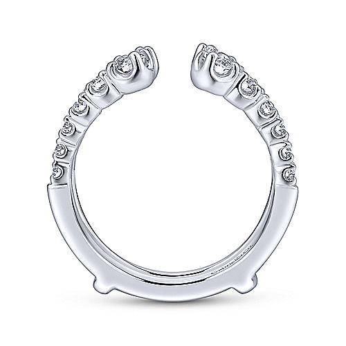 14K White Gold - Diamond Ring Guard - J32923