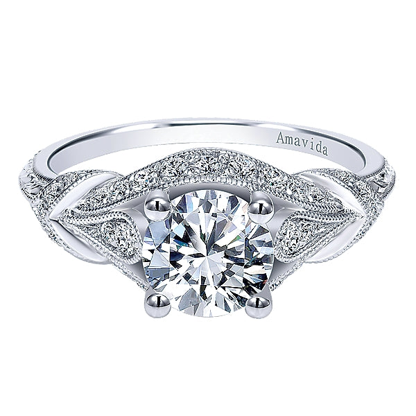 Platinum - Antique Diamond Ring - 20989