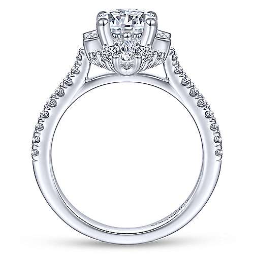 14k White Gold Engagement Ring - ER14508R4W44JJ