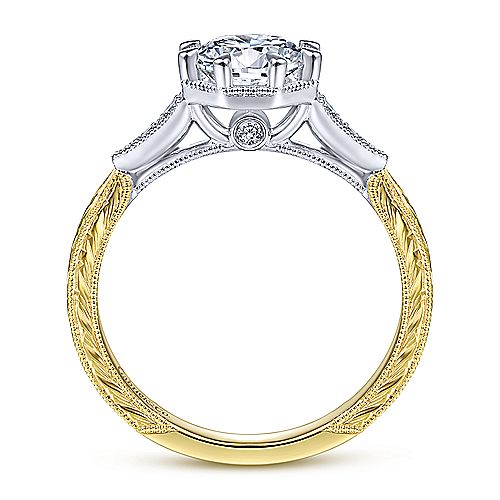 14K White & Yellow Gold - Ladies Diamond Ring - J32276
