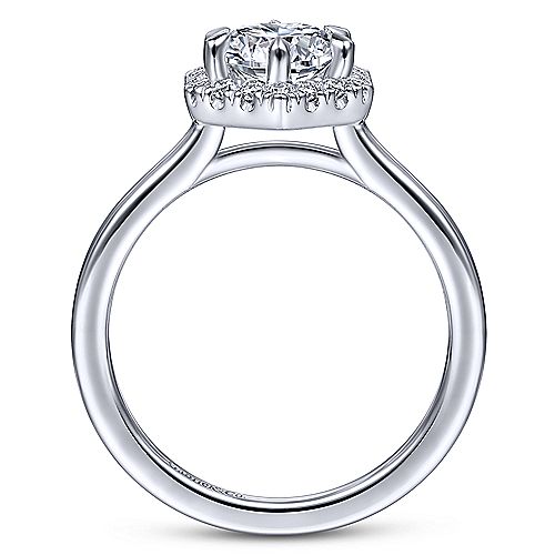 14k White Gold Ladies Engagement Ring - ER14788R4W44JJ