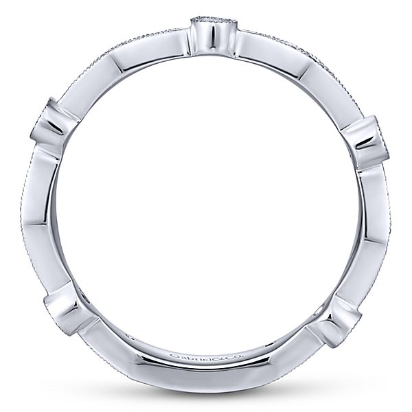 14K White Gold - Diamond Band - J30838