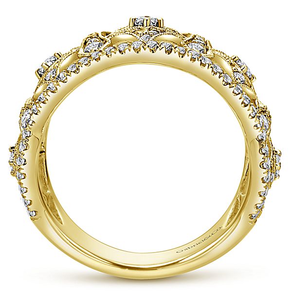 14K Yellow Gold - Diamond Fashion Band - J31456