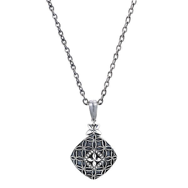 Sterling Silver - Floral Necklace - 20416