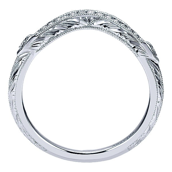 Platinum Curved Victorian Diamond Band - WB11687R4PT3JJ