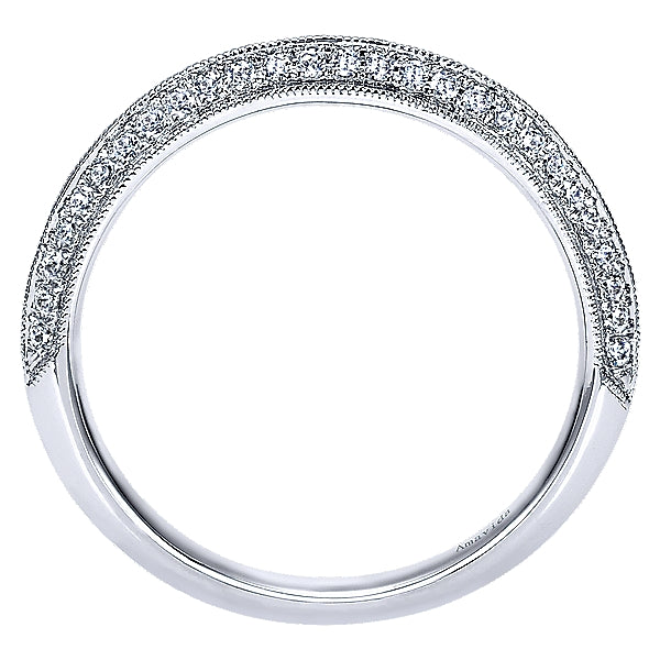 18K White Gold - Victorian Diamond Band - 19647