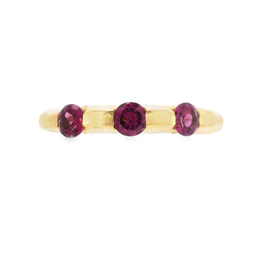 14K Yellow Gold - Rhodolite Garnet Ring - 10640