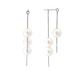14K White Gold - Pearl Drop Earrings - 10768