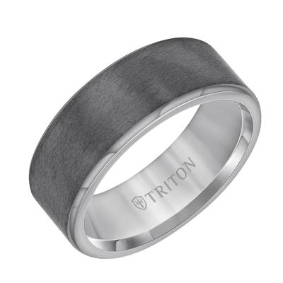 Tantalum - Brush Finish Round Edge Contemporary Wedding Band - J35465