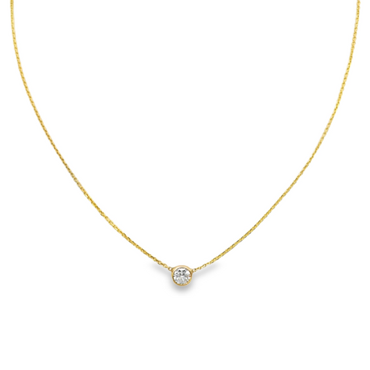 14K Yellow Gold Diamond Necklace - J37234