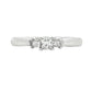14K White gold ring set with 3 princess cut diamonds. Item 13442 - ABC Jewelry Co