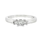 14K White gold ring set with 3 princess cut diamonds. Item 13442 - ABC Jewelry Co