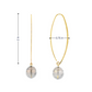 14K Yellow Gold - Smoky Quartz Earrings - 14350