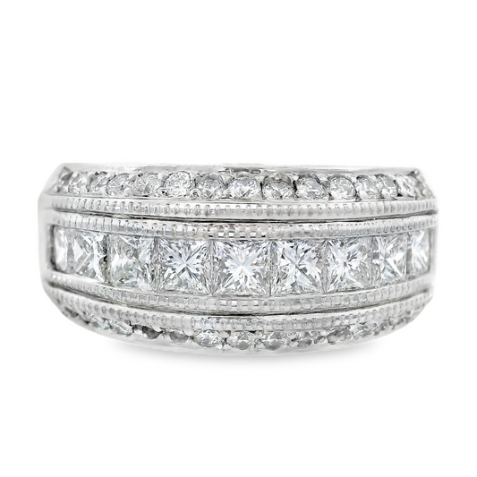 14K White Gold - Diamond Fashion Band - 14541