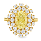 14K Yellow Gold - Yellow Diamond Starburst Ring