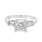 14K White Gold - Diamond Engagement Ring - 15461