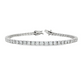 14K White gold tennis bracelet set with round brilliant diamonds. Item J38669 - ABC Jewelry Co. 