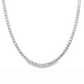 14K White Gold - 18in Diamond Tennis Necklace - J37311