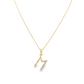 14K Yellow Gold - Diamond Set Initial Necklace - J38613