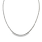 18K White gold tennis necklace set with round brilliant diamonds. Item J36278 - ABC Jewelry Co.