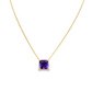 14K Yellow Gold - Amethyst Necklace - J37501