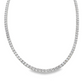 14K White gold tennis necklace set with round brilliant diamonds. Item J39087 - ABC Jewelry Co.