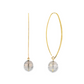 14K Yellow Gold - Smoky Quartz Earrings - 14350