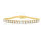 14K Yellow gold tennis bracelet set with round brilliant diamonds. Item J38986 - ABC Jewelry Co. 