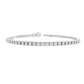 14K white gold tennis bracelet set with round brilliant diamonds. Item J38668 - ABC Jewelry Co.