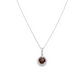 14K White Gold - Diamond & Garnet Pendant - J3713040
