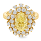 14K Yellow Gold - Yellow Diamond Starburst Ring