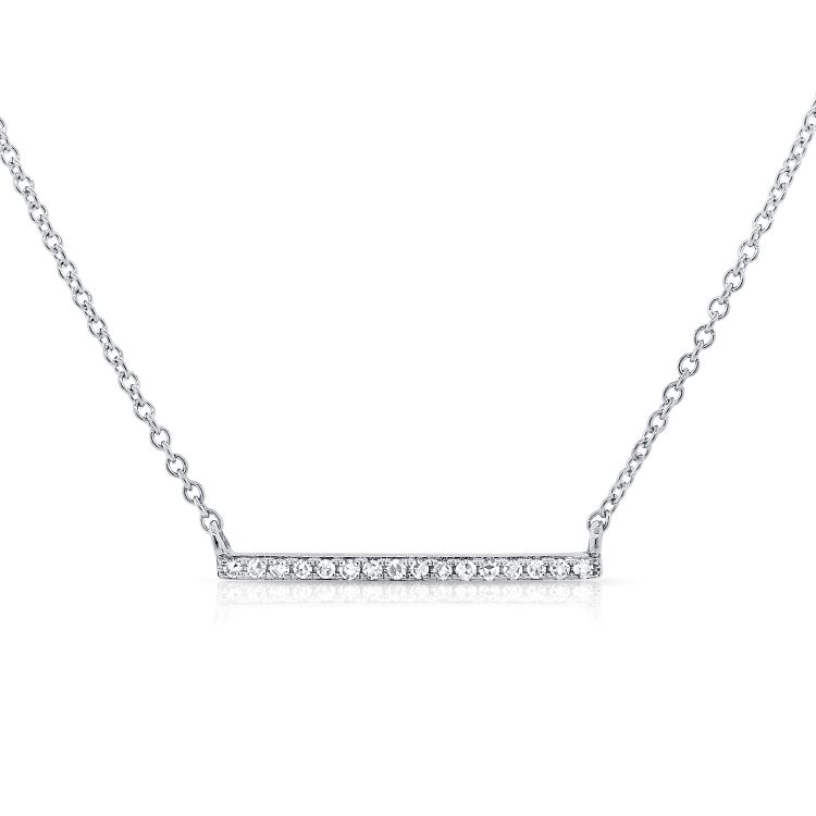 14KW Diamond Geometric Pendant Necklace