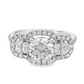 18K White Gold - Halo Engagement Ring - 22225