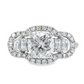 18K White Gold - Halo Engagement Ring - 22225